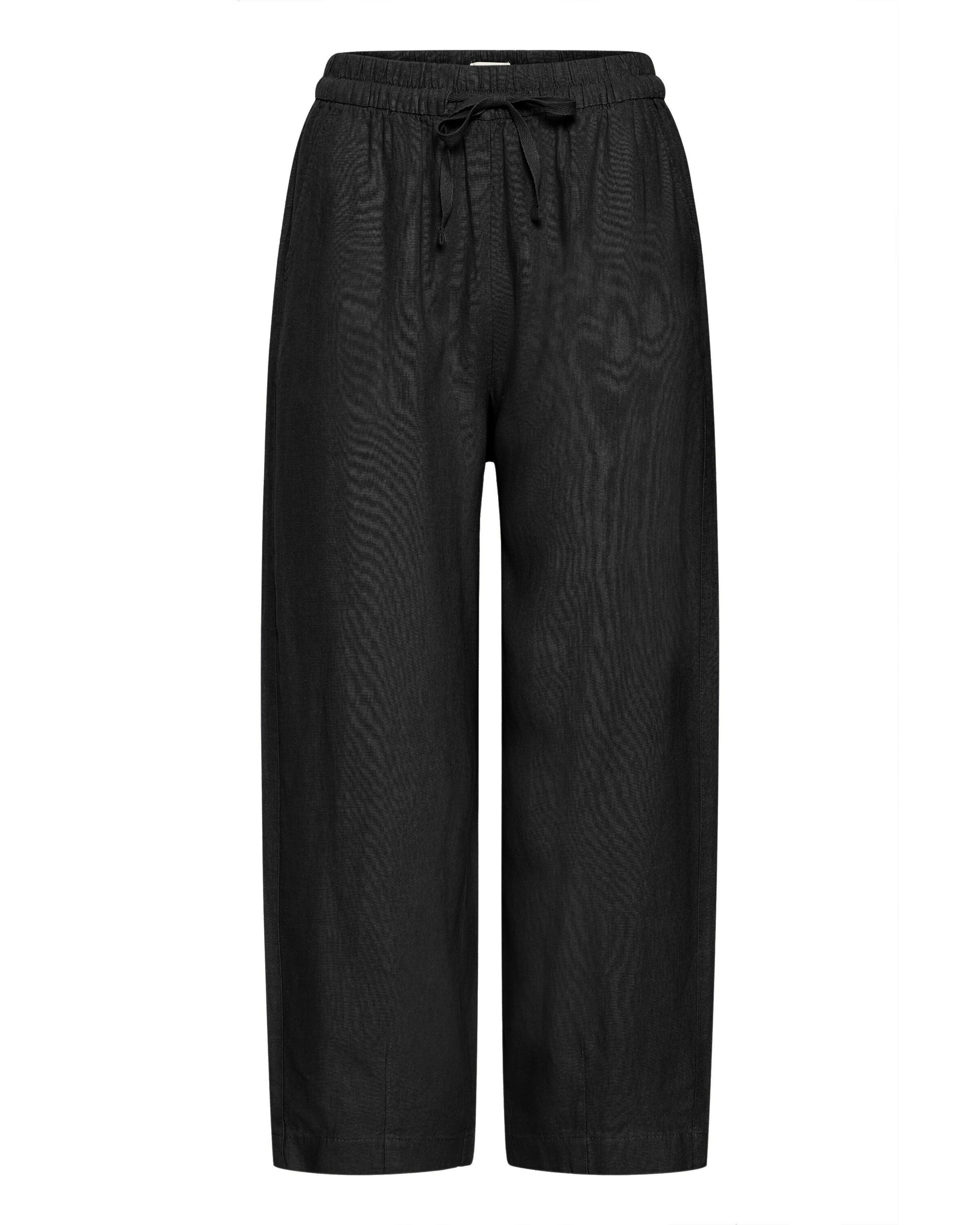 ICHI - Pantalón 'Linno' en negro: frente