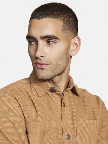 Redefined Rebel Regular fit Button Up Shirt 'Moses' in Brown