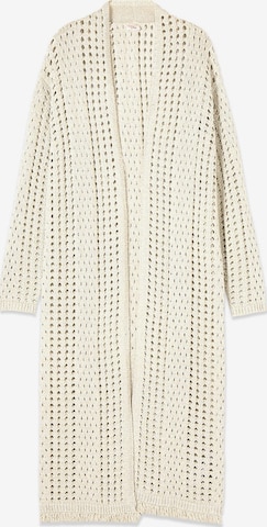 Cappotto in maglia di oltre in argento: frontale
