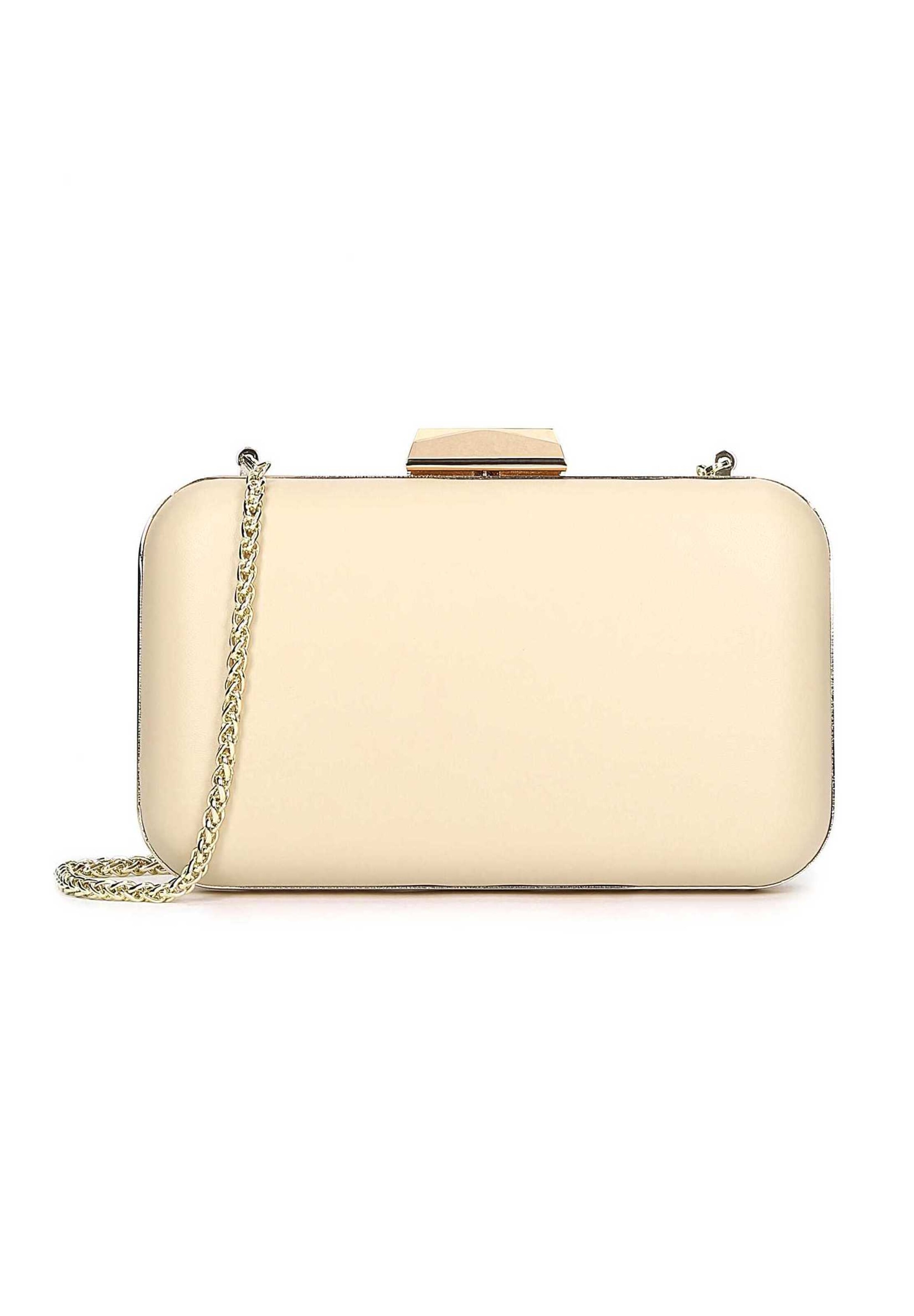 Kazar Clutch in Beige: front