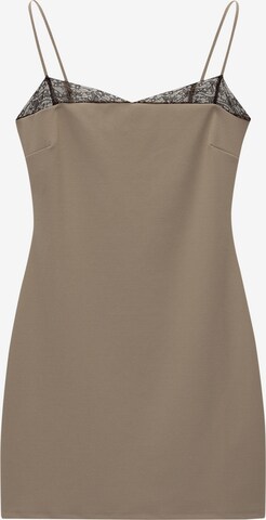 Pull&Bear Letnia sukienka w kolorze brązowy: przód
