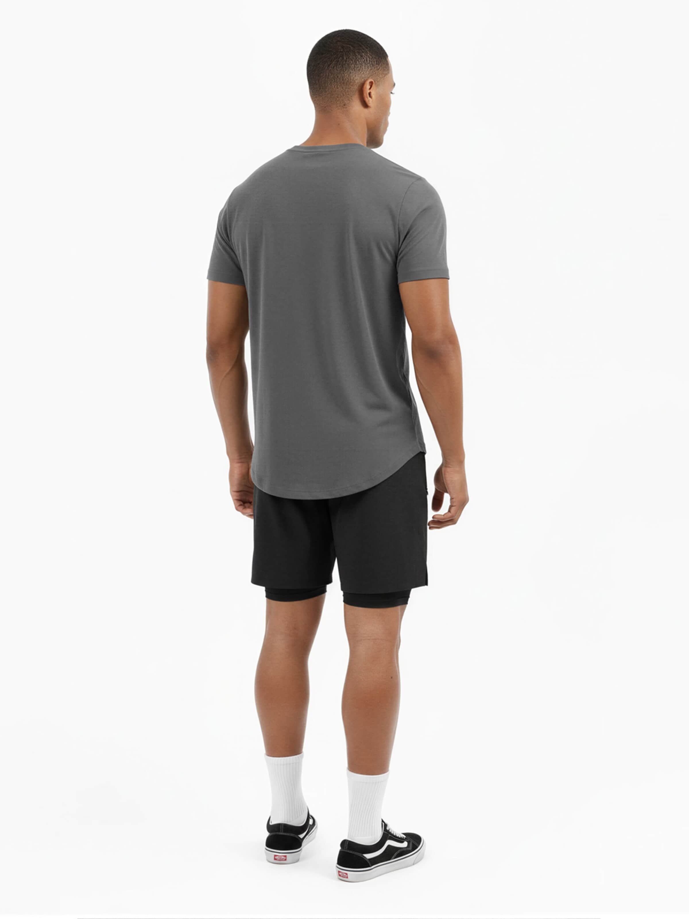 SIXLAB Shirt 'Round T-Shirt' in Grey