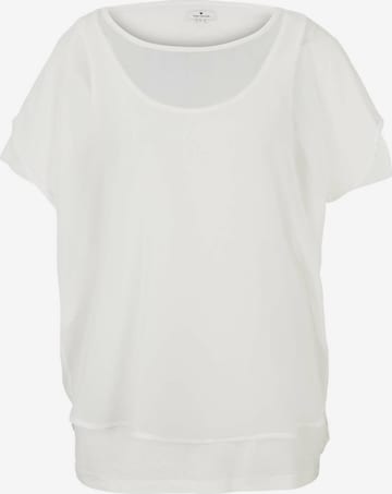 T-shirt TOM TAILOR en blanc : devant