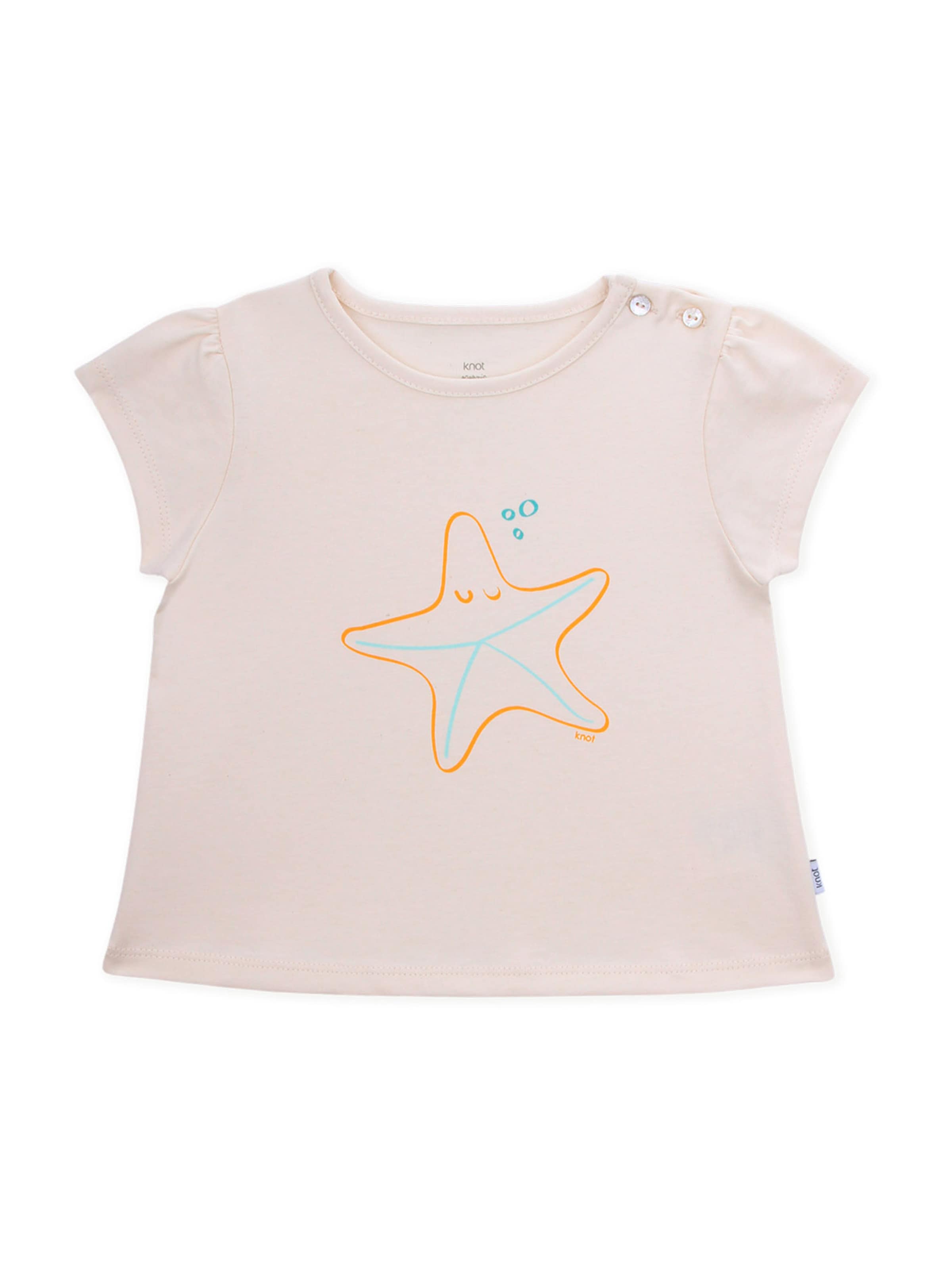 Maglietta 'Starfish' di KNOT in beige: frontale