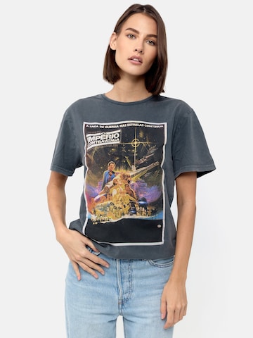 Recovered T-Shirt 'Star Wars International Poster' in Grau: predná strana