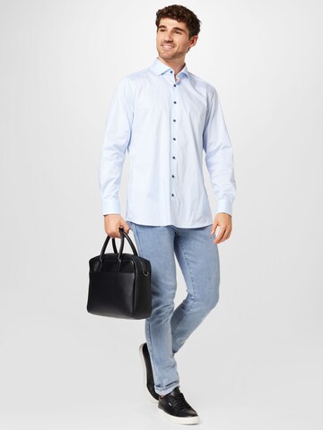 OLYMP Slim Fit Hemd 'Level 5' in Blau