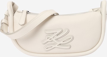 Karl Lagerfeld Olkalaukku 'K/AUTOGRAPH' värissä valkoinen: etupuoli