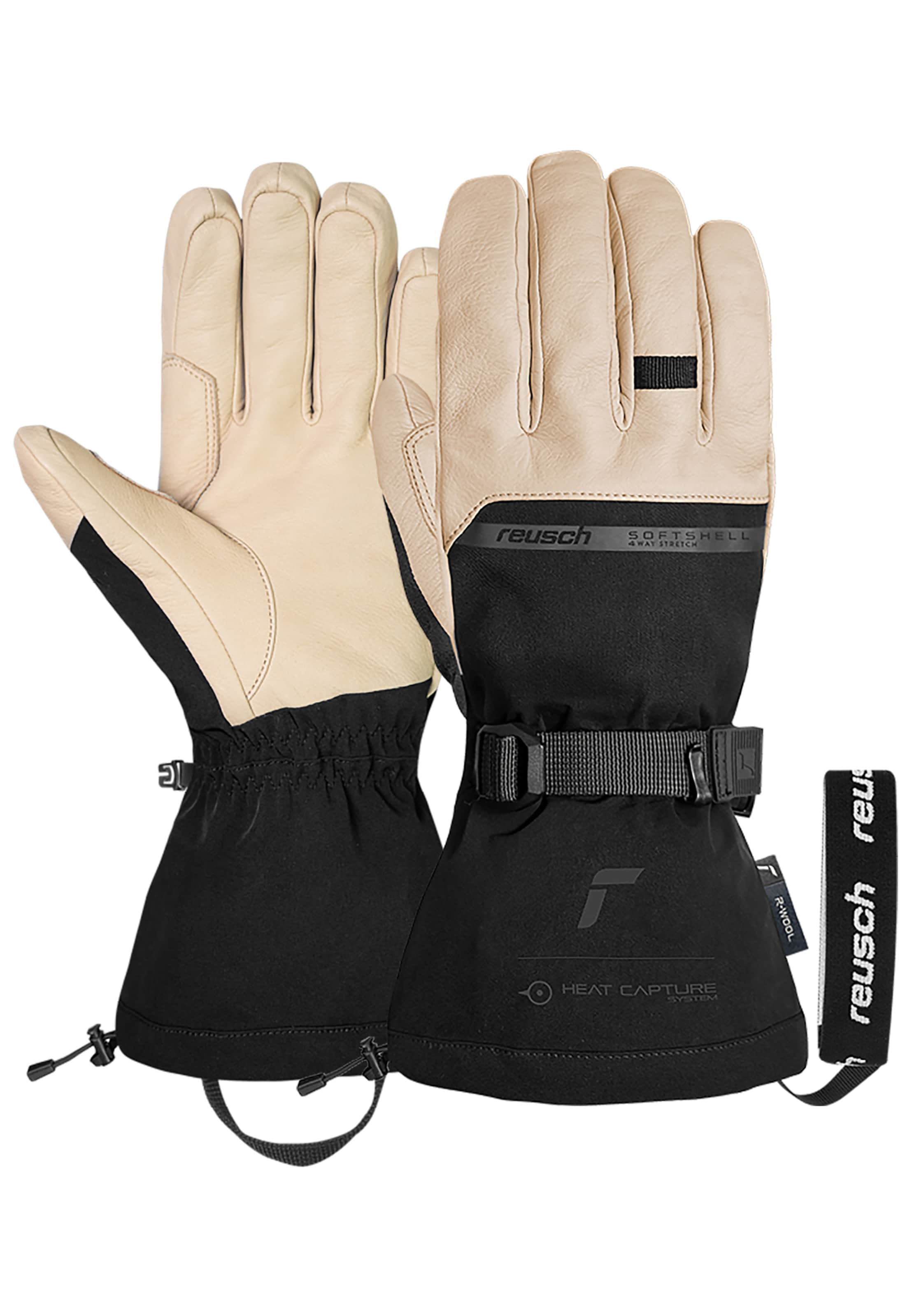 REUSCH Sporthandschoenen 'Duality R-WOOL' in Beige: voorkant