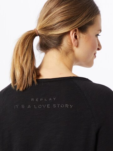 REPLAY Shirt in Schwarz