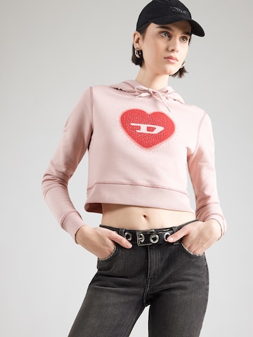 rožinė DIESEL Megztinis be užsegimo 'F-SLIMMY': priekis