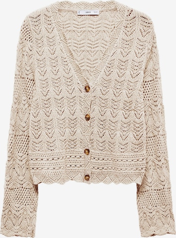 MANGO Knit Cardigan 'SITO' in Beige: front