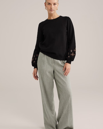 WE Fashion Strickjacke in Schwarz