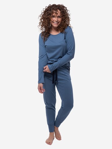 Ammann Pajama 'Night & Home' in Blue: front