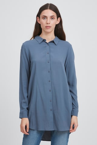 ICHI Blouse in Blauw: voorkant