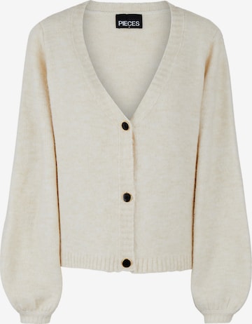PIECES Knit Cardigan in Beige: front