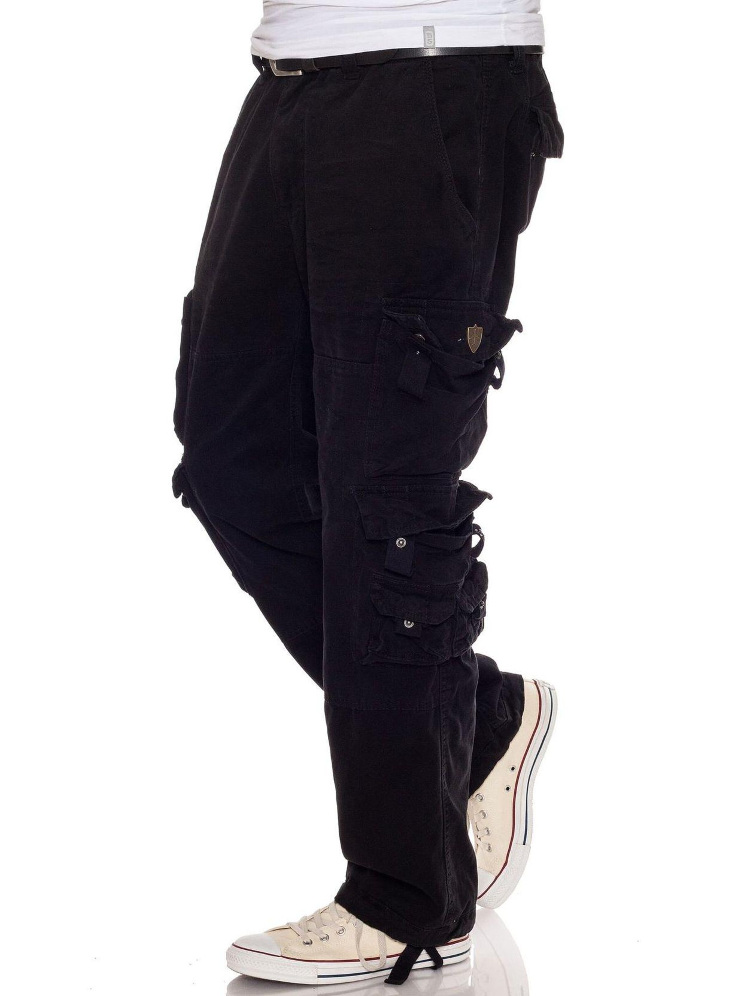 JETLAG Regular Cargo Pants in Black