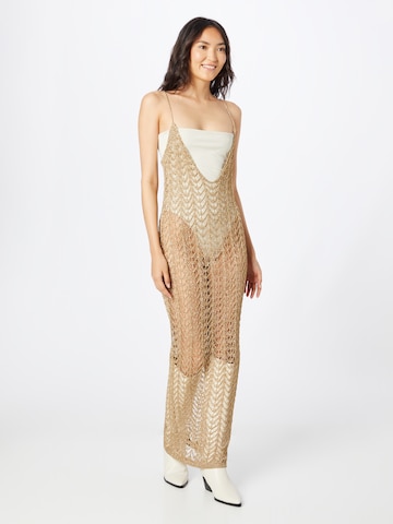 Misspap Knitted dress in Gold: front