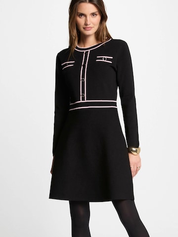 Robes en maille '242-RMGOLD' Morgan en noir : devant