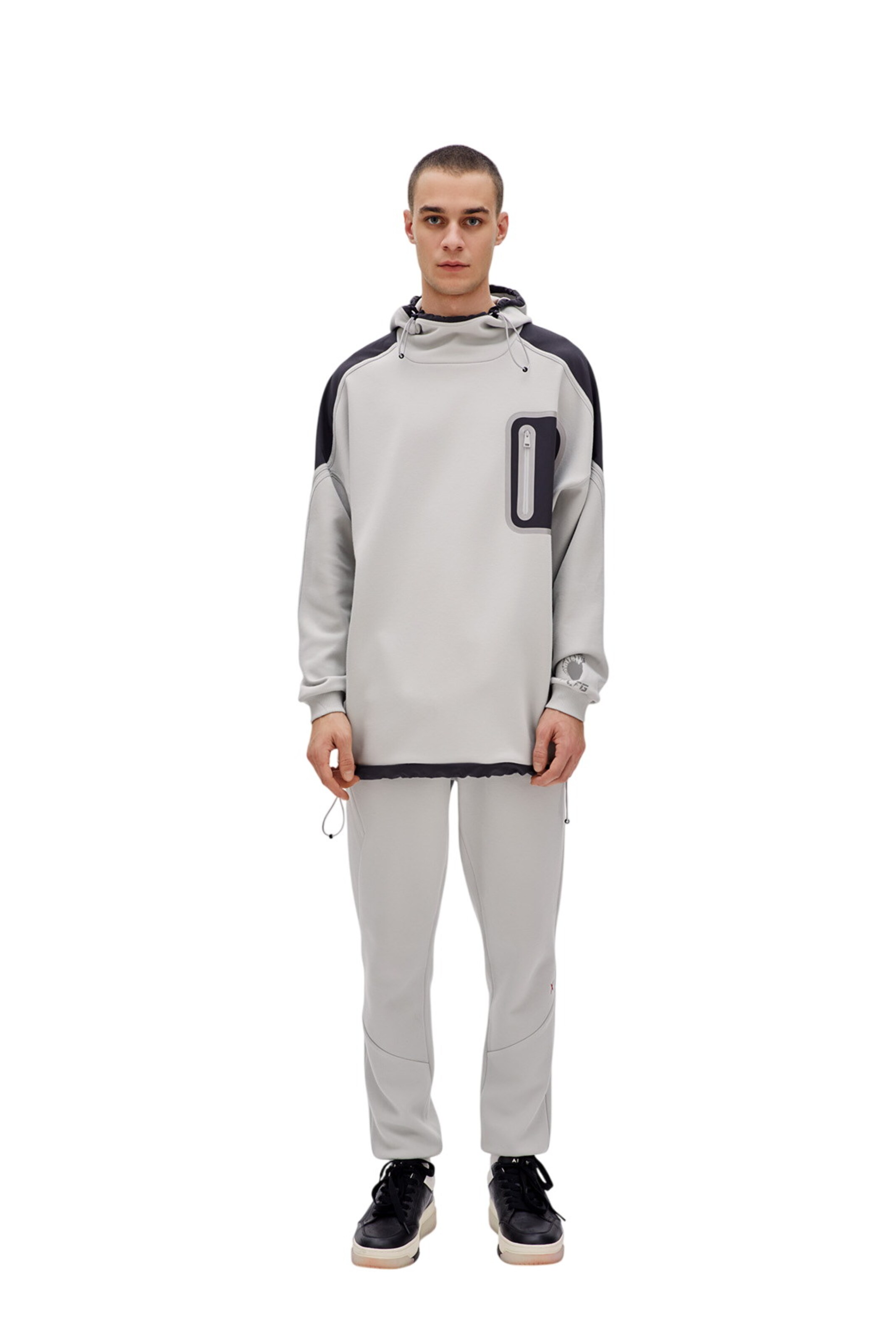 PCFG Sweatshirt 'Comfort Track' in Grey: front