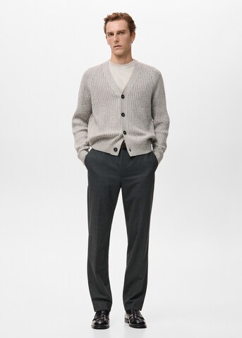 MANGO MAN Regular Pleated Pants 'Atlas' in Grey