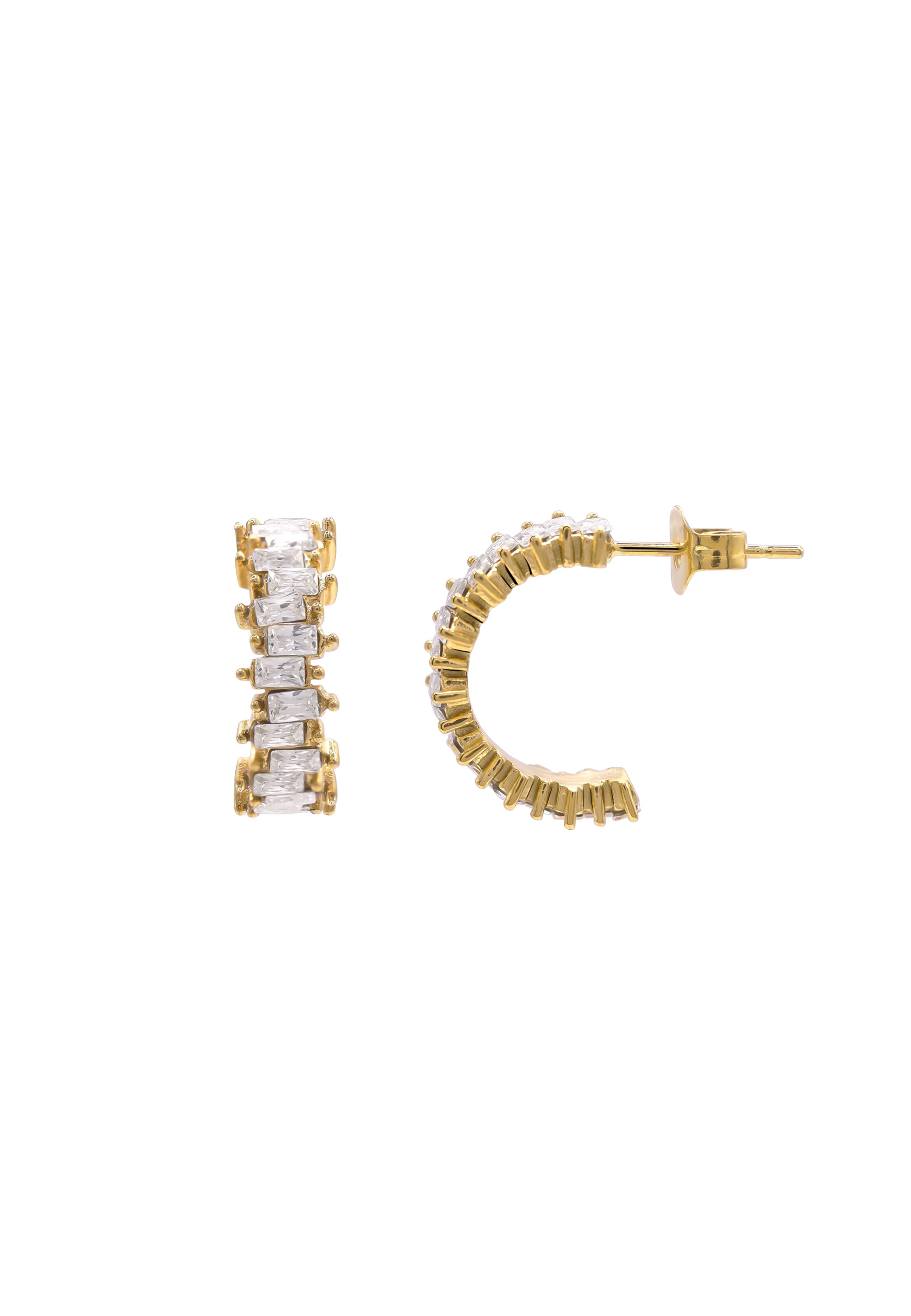Boucles d'oreilles 'Pelle' Heideman en or : devant