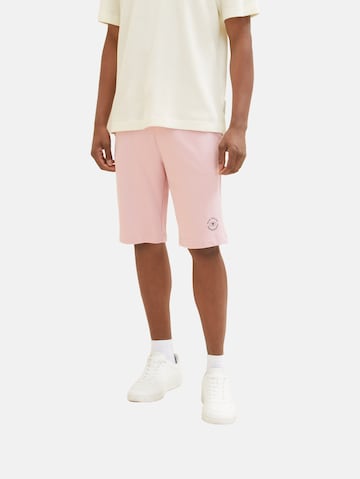 TOM TAILOR Regular Trousers in Pink: front