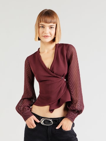 ABOUT YOU Blouse 'Shannon' in Bruin: voorkant