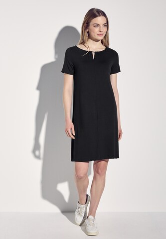 STREET ONE Jersey Kleid in Schwarz: Vorderseite