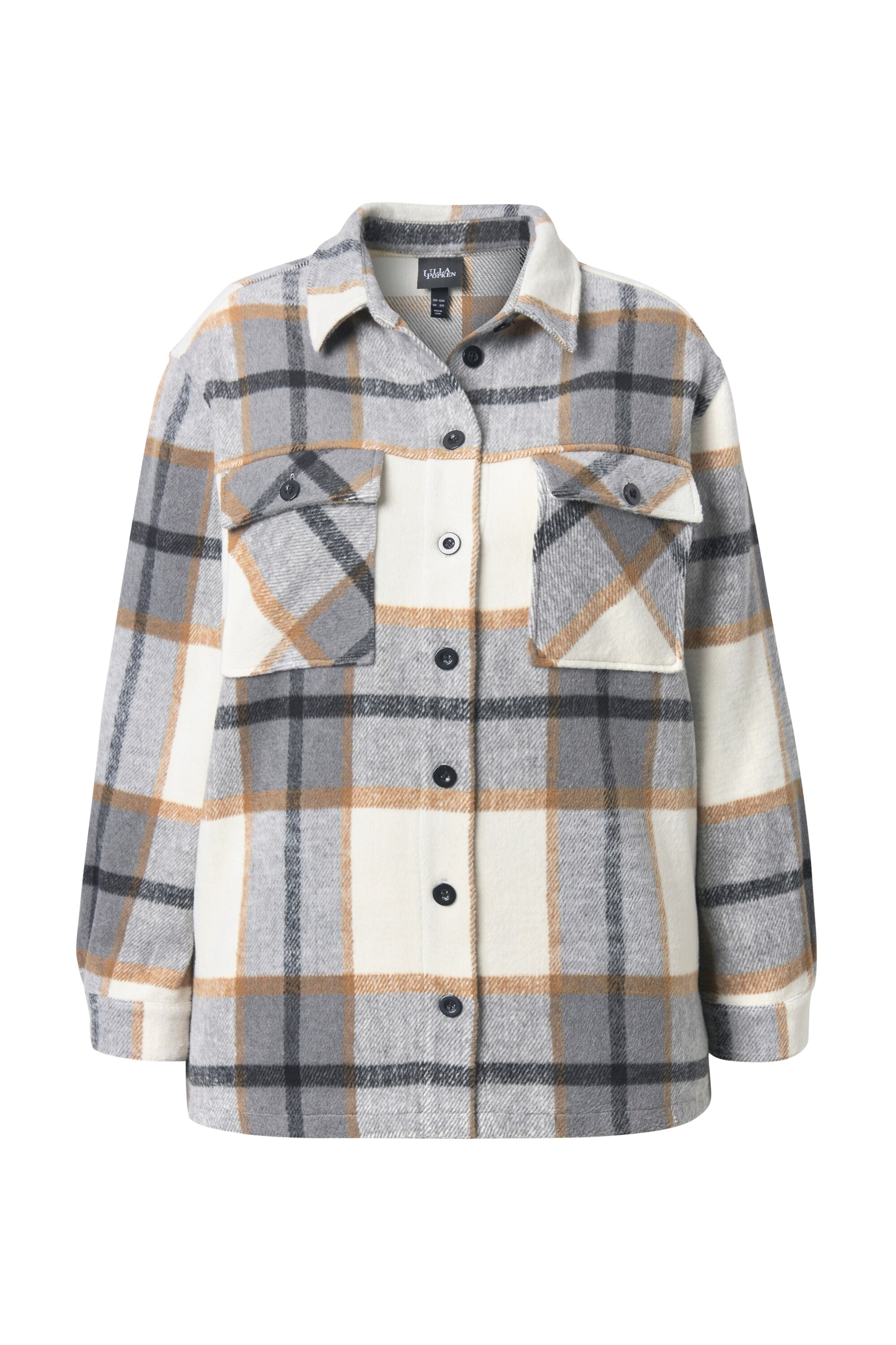 Ulla Popken Between-Season Jacket in Grey: front