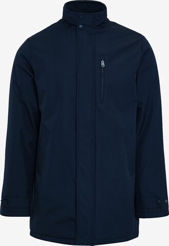 Threadbare Between-seasons parka 'Broxburn' in Blue: front