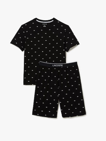 LACOSTE Short Pajamas in Black: front