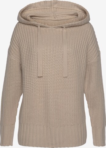 LASCANA Sweater in Beige: front