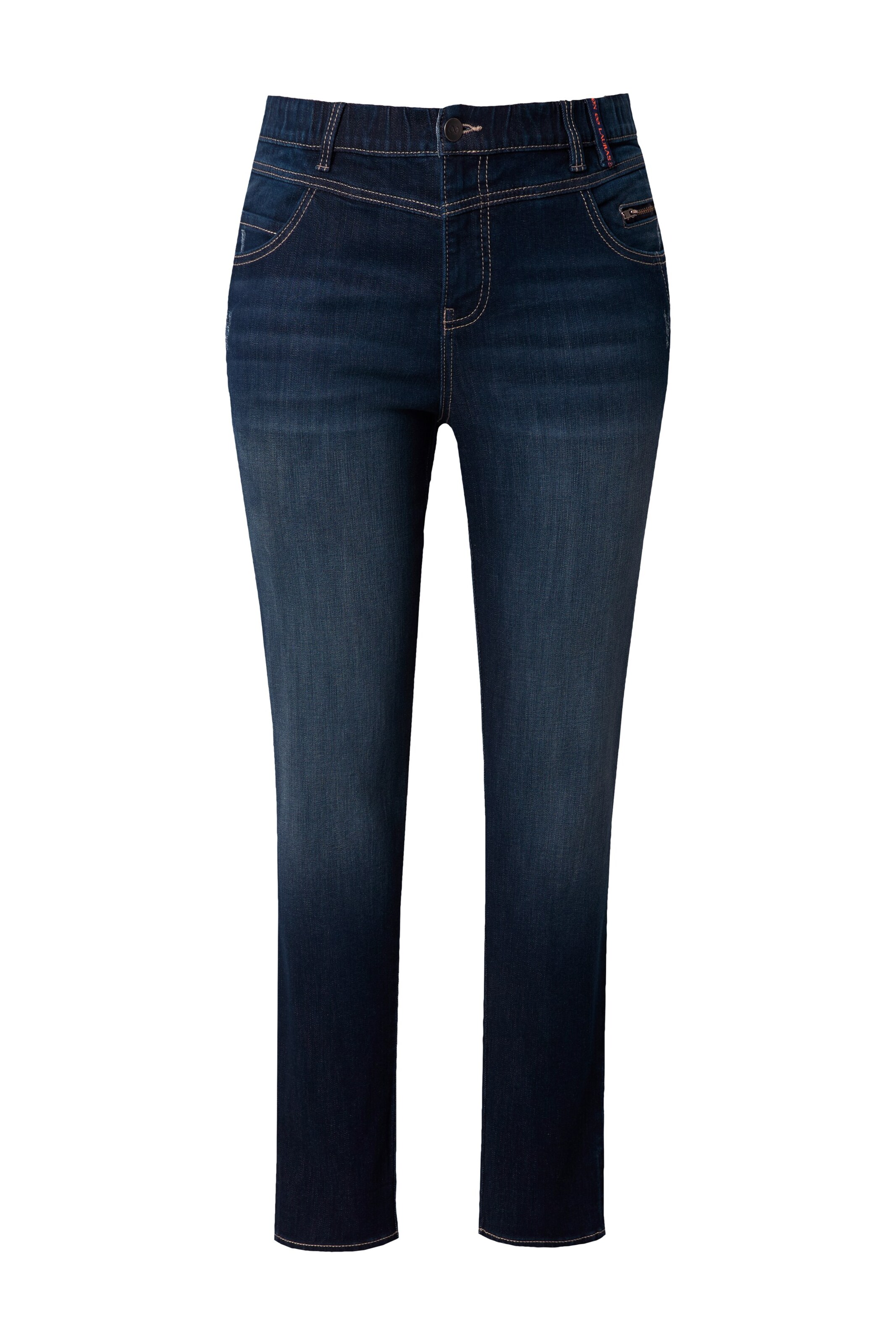 LAURASØN Slimfit Jeans in Blauw: voorkant