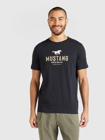 MUSTANG T-Shirt 'AUSTIN' in Schwarz: predná strana