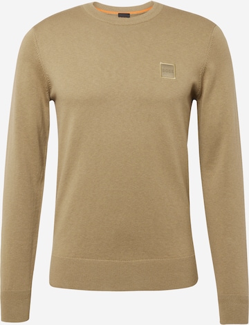 Pullover 'Kanovano' di BOSS Orange in verde: frontale