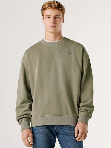 Pepe Jeans Sweatshirt 'GEO' in Groen: voorkant