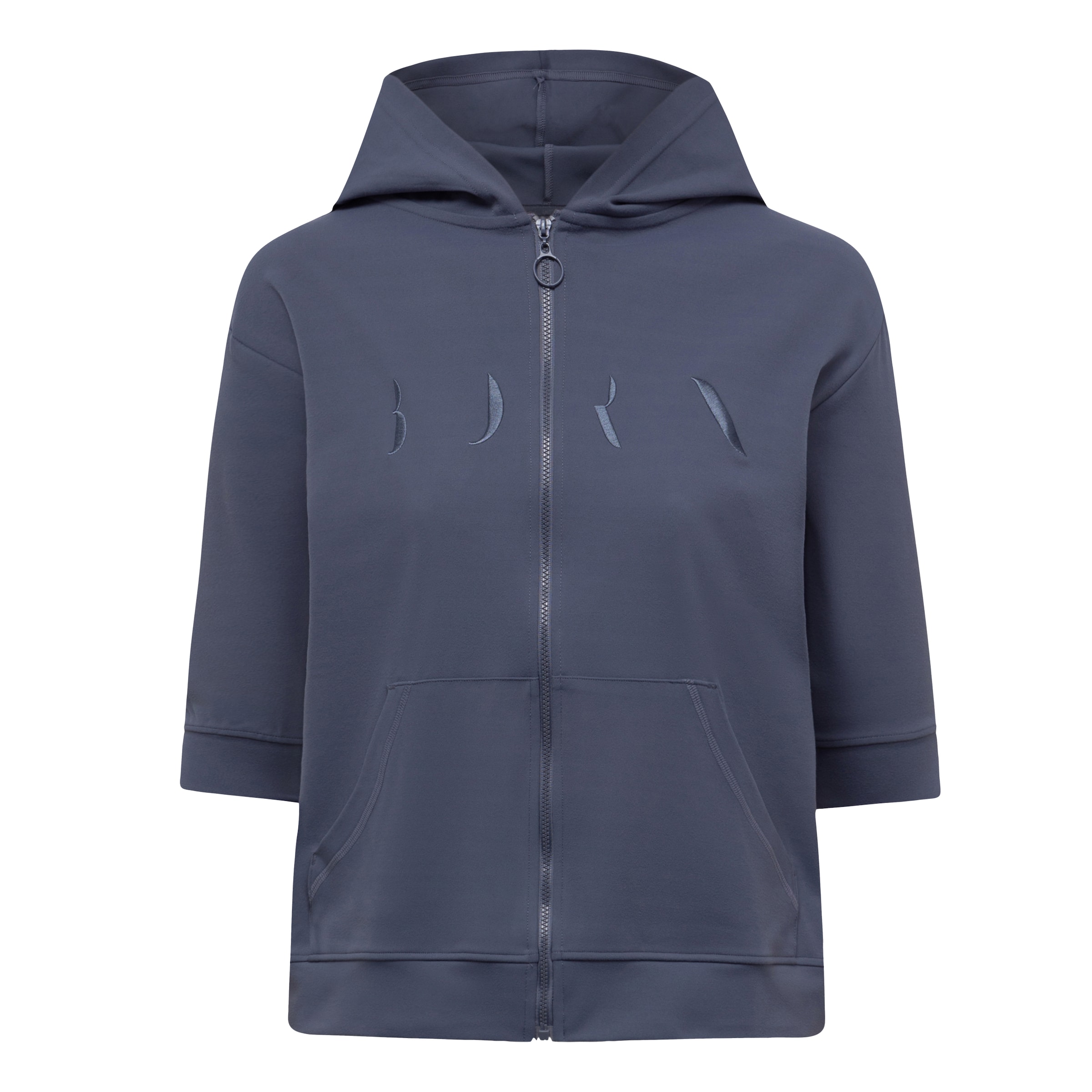 Born Living Yoga Sportief sweatvest 'Abbie' in Blauw: voorkant