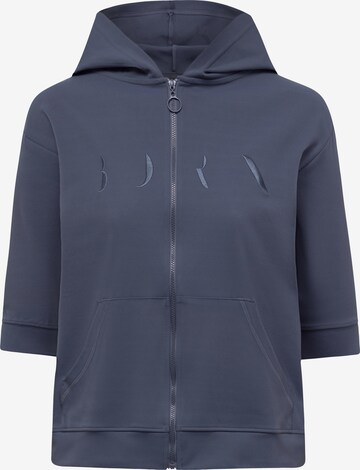 Born Living Yoga Athletic Zip-Up Hoodie 'Abbie' in Blue: front