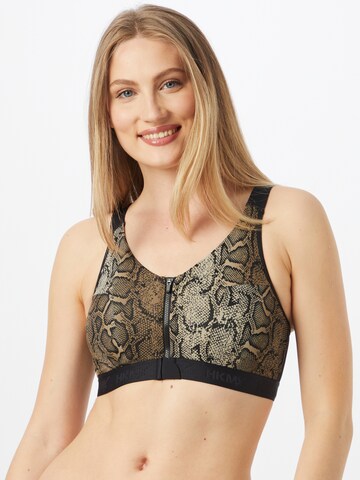 HKMX Bustier Sport bh in Bruin: voorkant