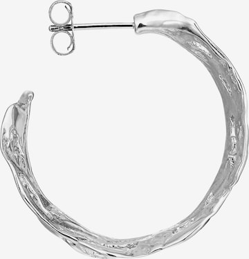 Boucles d'oreilles 'Big Leaf' Jane Kønig en argent : devant