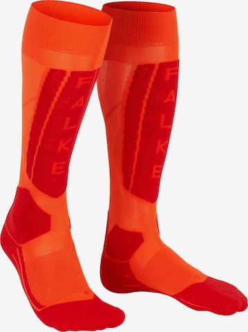 FALKE Athletic Socks 'SK5' in Orange
