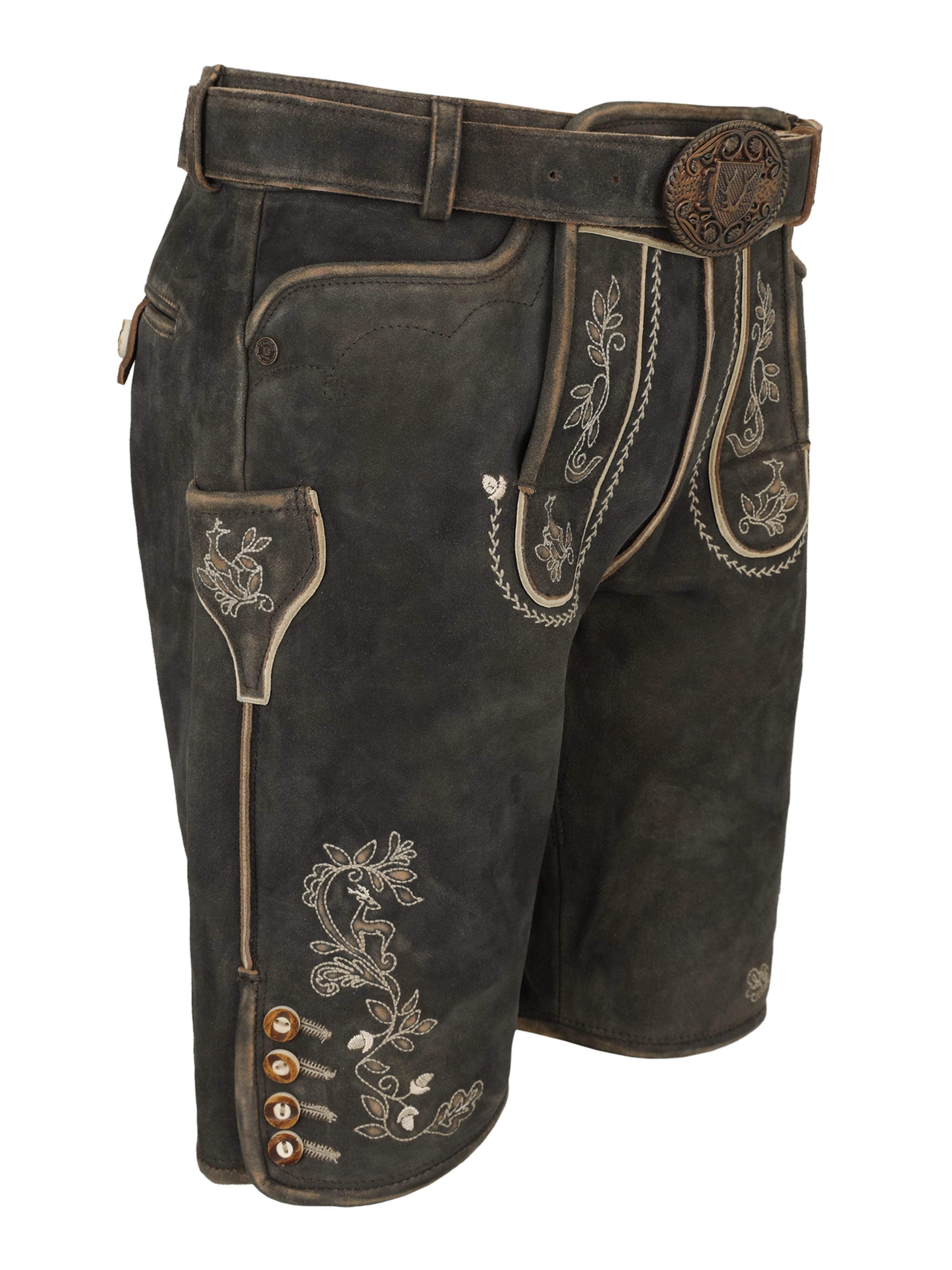 Krüger Buam Regular Klederdracht broek 'Arendt' in Bruin