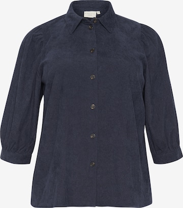 Camicia da donna 'KC Verana' di KAFFE CURVE in blu: frontale