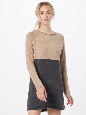 ONLY Knitted dress in Beige: front