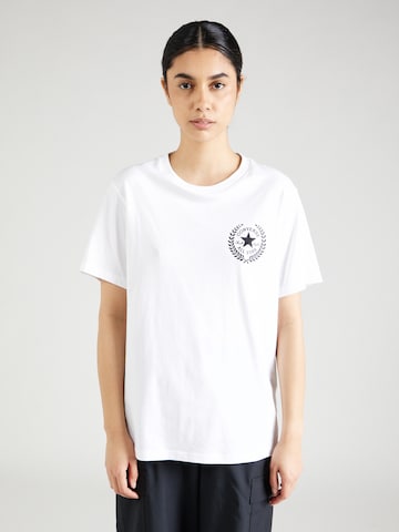 CONVERSE - Camisa 'ALL STAR GO-TO CLASSIC' em branco: frente