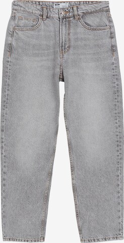 Bershka Tapered Jeans in Grey: front