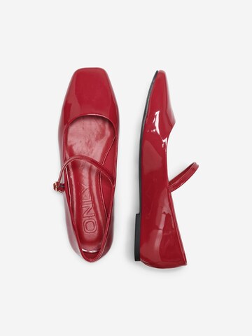 ONLY Ballet Flats with Strap 'ONLAKIRA-3' in Red