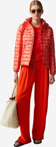 BOGNER Wide leg Pleat-front trousers 'Jacky' in Red