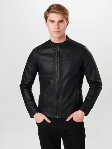 JACK & JONES Overgangsjakke 'Warner' i sort: forside