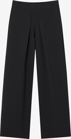 Pull&Bear Bő szár Élére vasalt nadrágok - fekete: elől